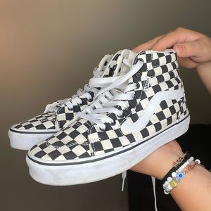Womens checkered high top vans